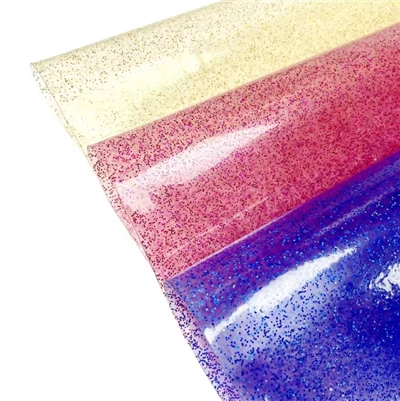 Farebné laserové guľaté zrno Glitter TPU umelá koža na tašky